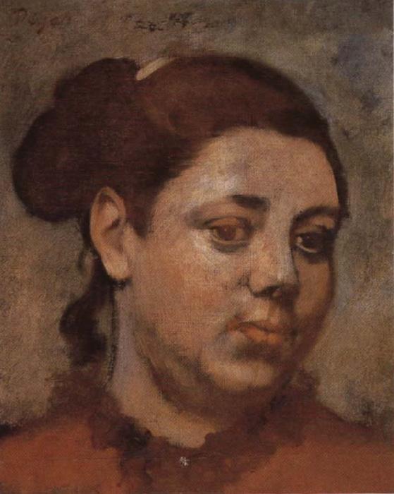 Edgar Degas Head of a Woman oil painting image